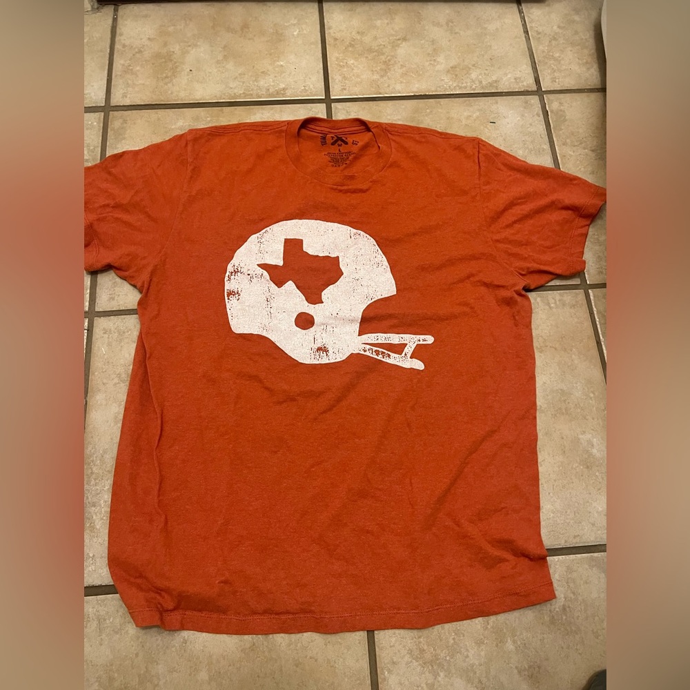 Unisex tumbleweed Texstyles orange white texas football short sleeve shirt